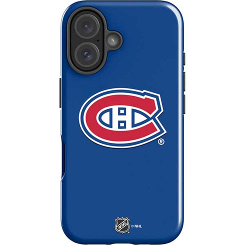 NHL Montreal Canadiens Solid Background iPhone 16 Plus Impact Case
